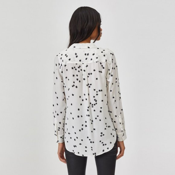 Equipment Star Print Long Sleeve Silk Blouse - Picture 3 of 10